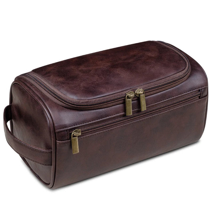 Luxury Toiletry Bags for Travel - Voyago-Dark brown-The Livary