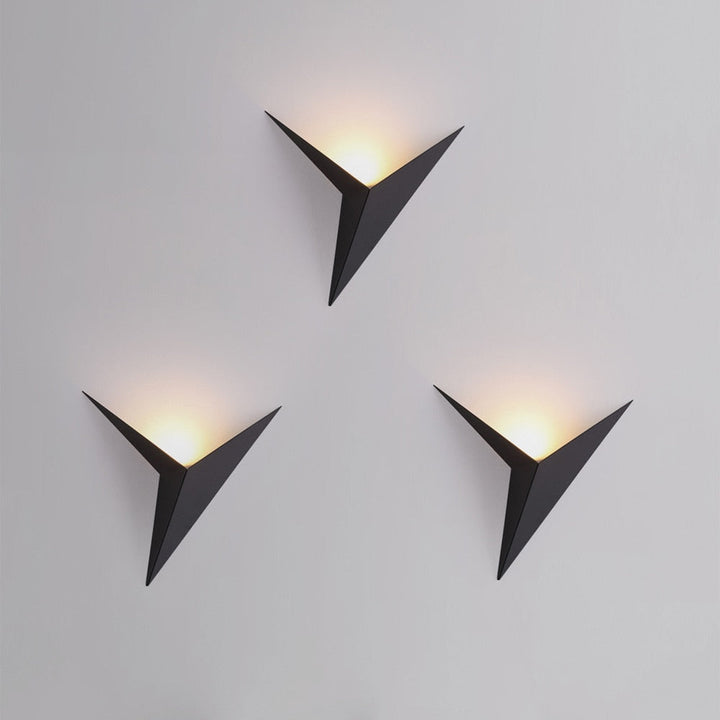 Modern Triangular Wall Lamp - TrigoLux-White-Warm Wit-The Livary