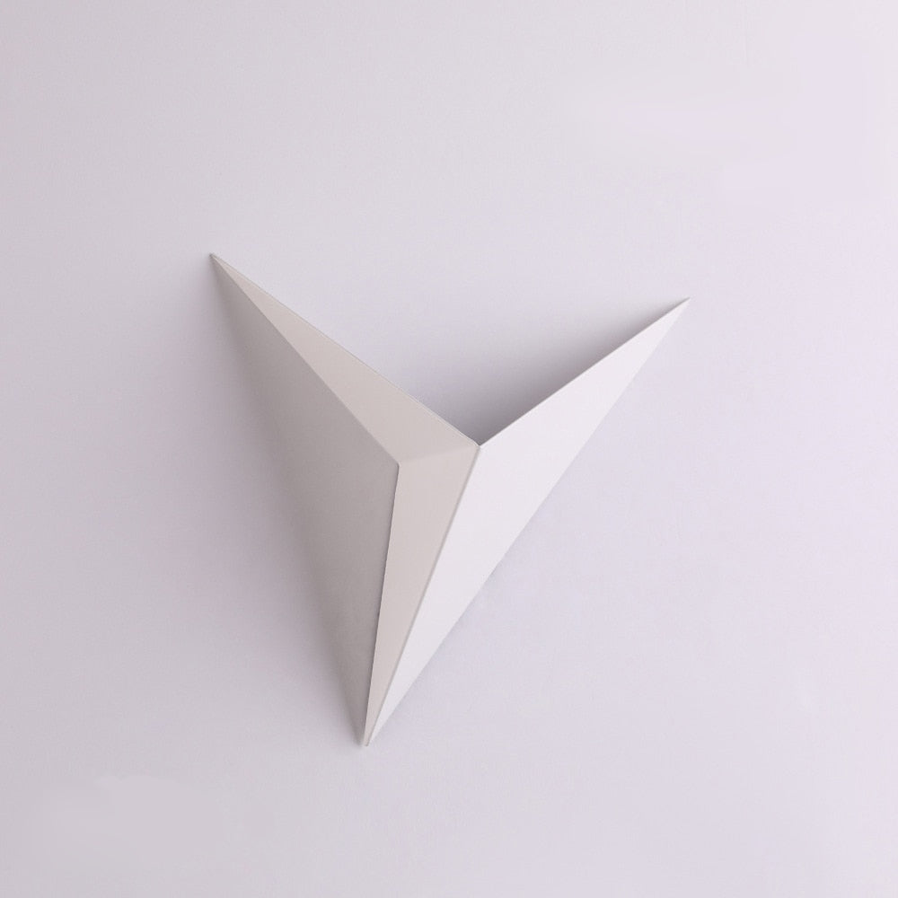 Modern Triangular Wall Lamp - TrigoLux-White-Cool White-The Livary