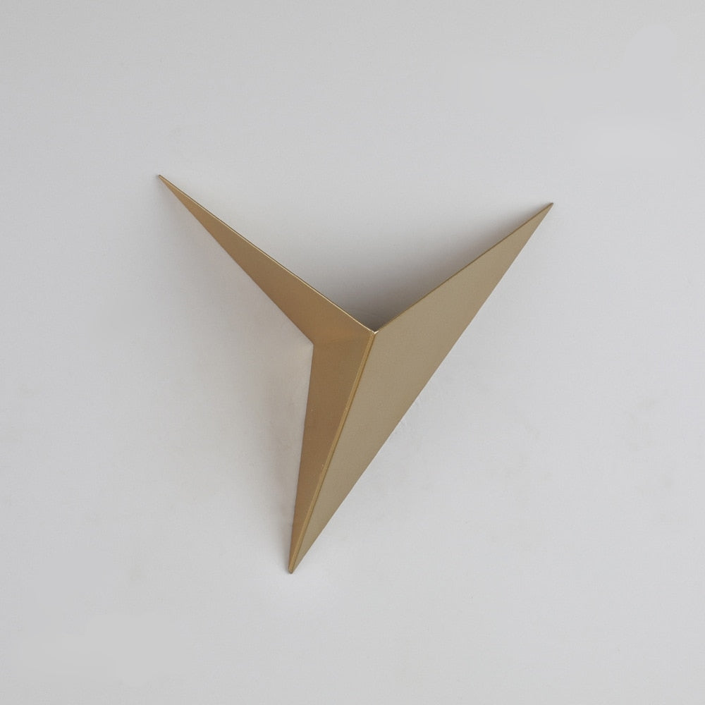 Modern Triangular Wall Lamp - TrigoLux-Gold-Cool White-The Livary