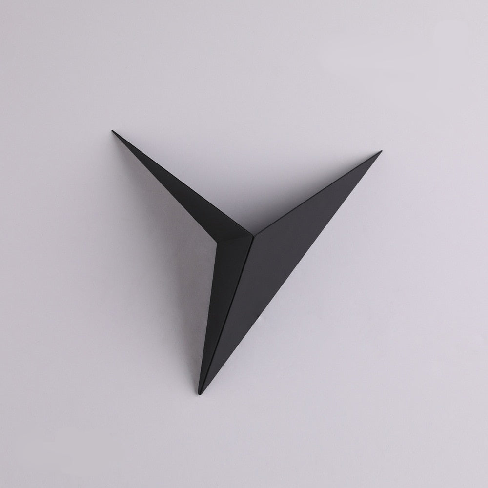 Modern Triangular Wall Lamp - TrigoLux-Black-Cool White-The Livary