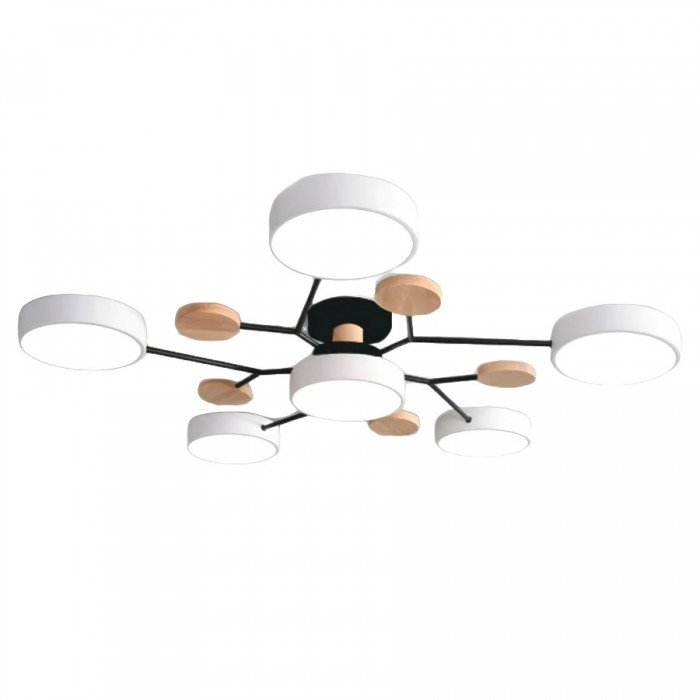 Branching LED Ceiling Lamp - NordicGlow-6 cups-White-The Livary