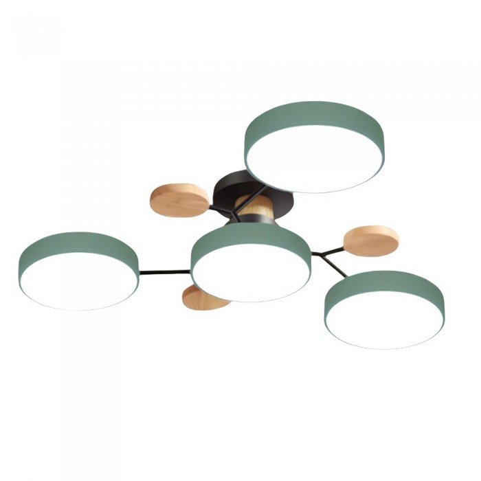 Branching LED Ceiling Lamp - NordicGlow-4 cups-Green-The Livary