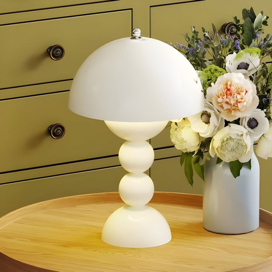 Scandinavian Design Table Lamp - FloraGlow-White-The Livary