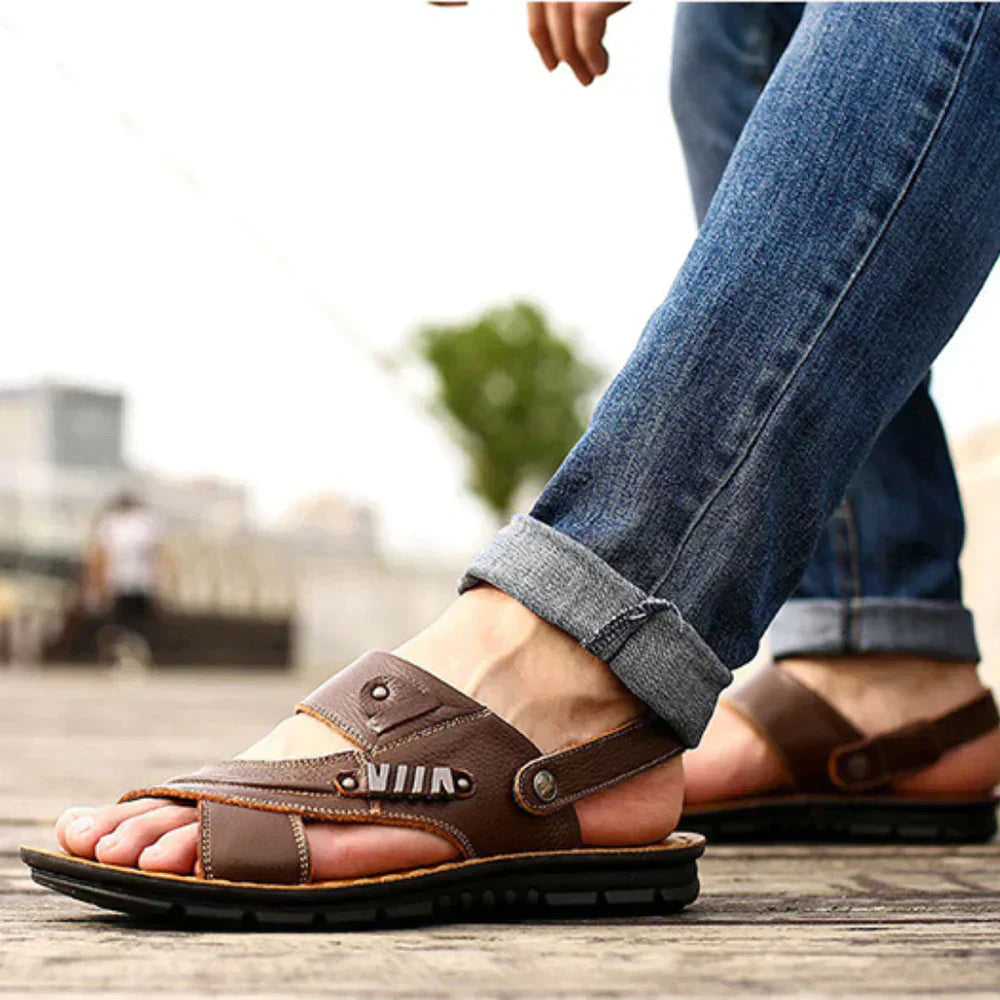 Orthopaedic Comfort Sandals for Men – Comfortable & Adjustable – Henrik-Brown-5-The Livary