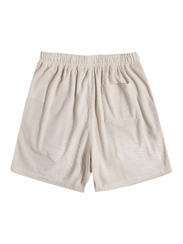Trendy men's summer set with striped design - Beach Style-Beige-The Livary