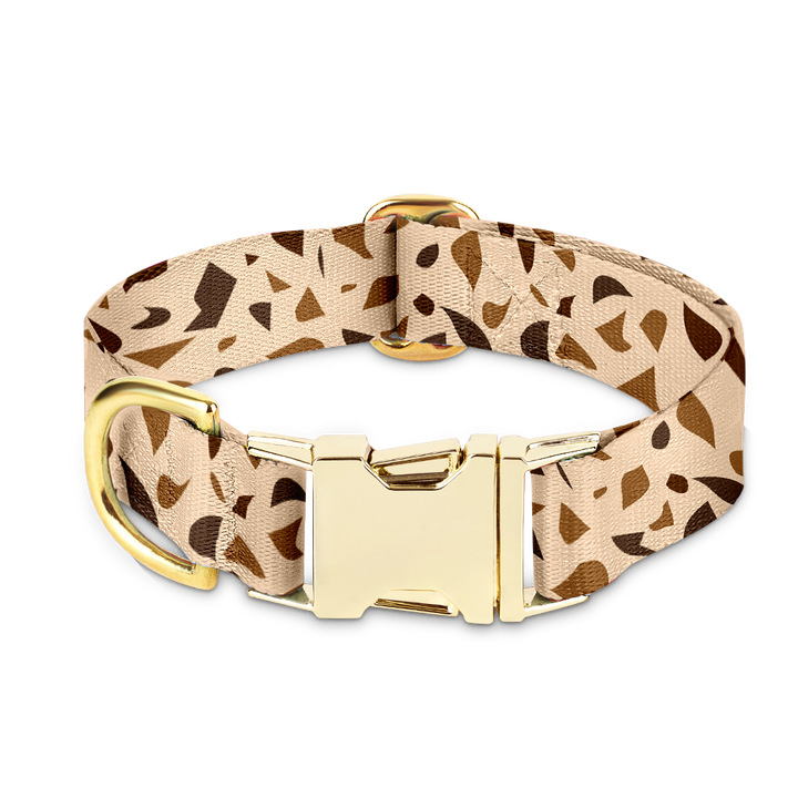 Dog Collar with Golden Accents – GoldenTerra-XS / 15mm-The Livary
