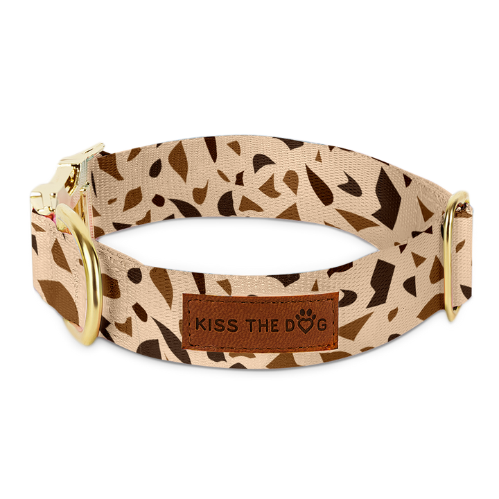 Dog Collar with Golden Accents – GoldenTerra-XS / 15mm-The Livary