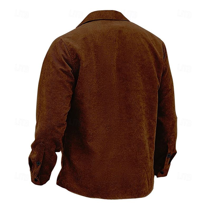 Vintage men's jacket with buttons – Henri-Light blue-S-The Livary