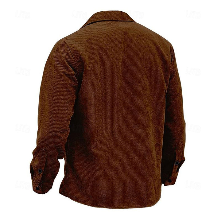 Vintage men's jacket with buttons – Henri-Light blue-S-The Livary