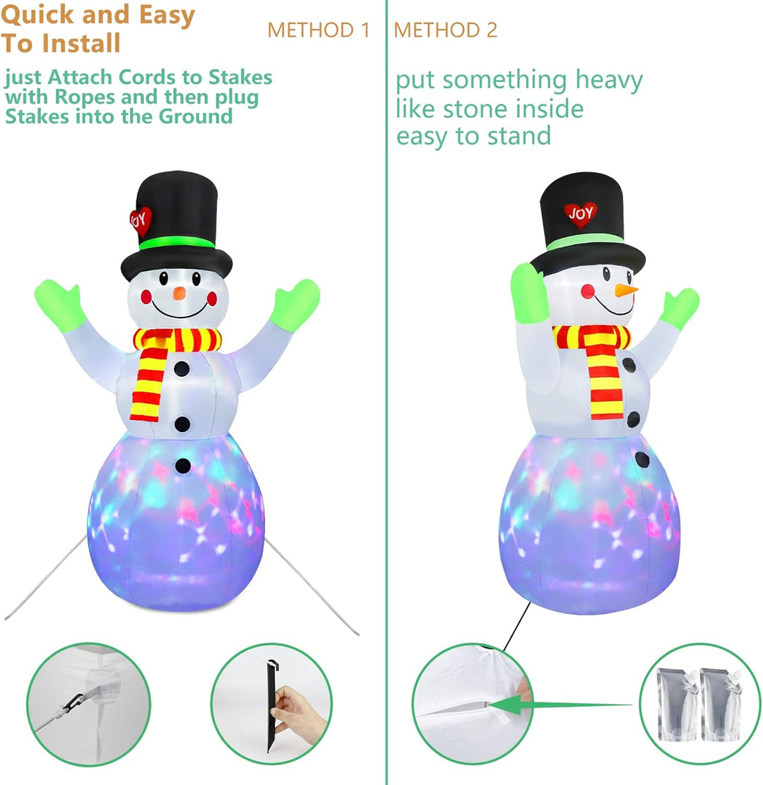 Inflatable Lighted Snowman (8.85 inches) - Lotte-The Livary