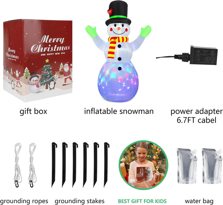 Inflatable Lighted Snowman (8.85 inches) - Lotte-The Livary