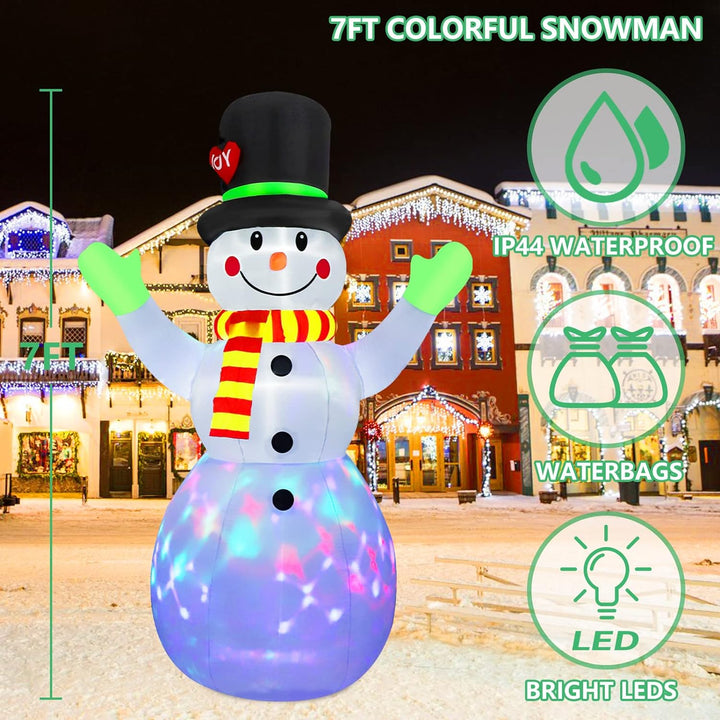 Inflatable Lighted Snowman (8.85 inches) - Lotte-The Livary