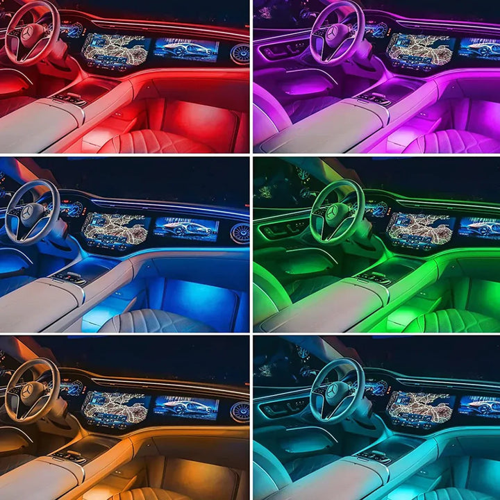 RGB Interior Lighting for Car - GlowLine-Light blue-The Livary