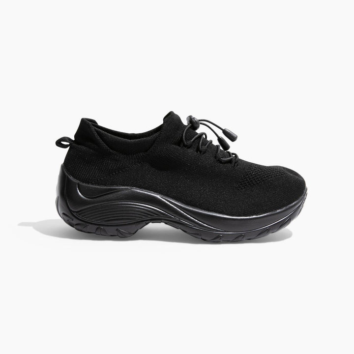 Ladies Sneakers - FlexiComfort-Black-2.5-The Livary