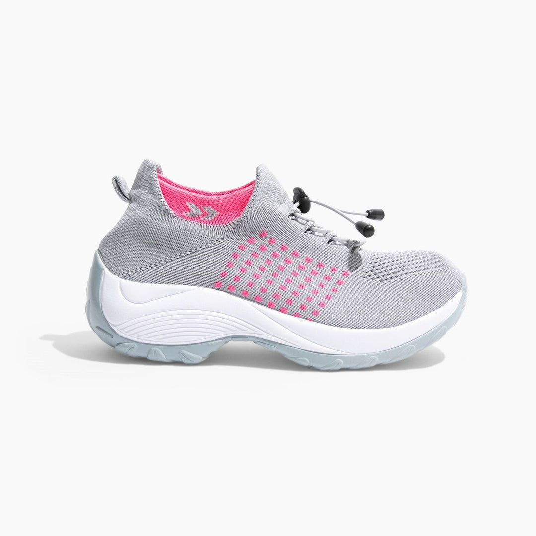 Ladies Sneakers - FlexiComfort-Gray Pink-2.5-The Livary