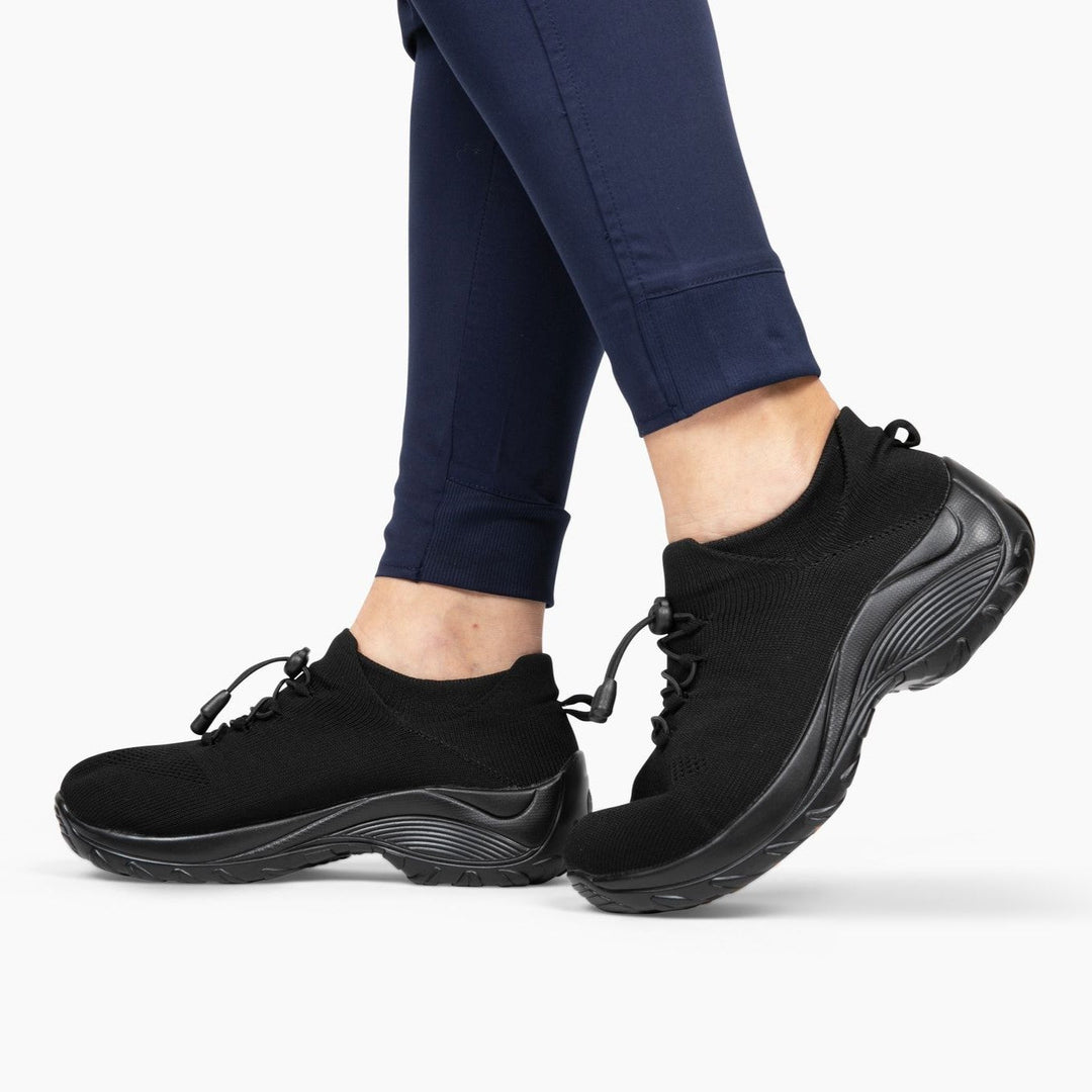 Ladies Sneakers - FlexiComfort-Black Purple-2.5-The Livary