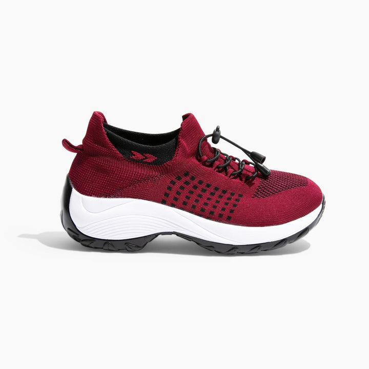 Ladies Sneakers - FlexiComfort-Red-2.5-The Livary
