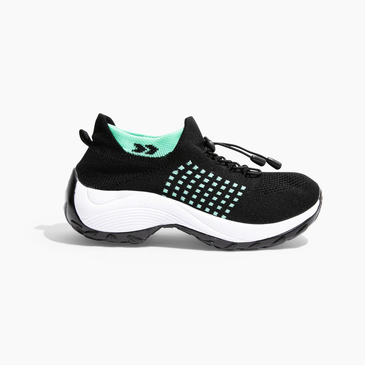 Ladies Sneakers - FlexiComfort-Zwart Hemelblauw-2.5-The Livary
