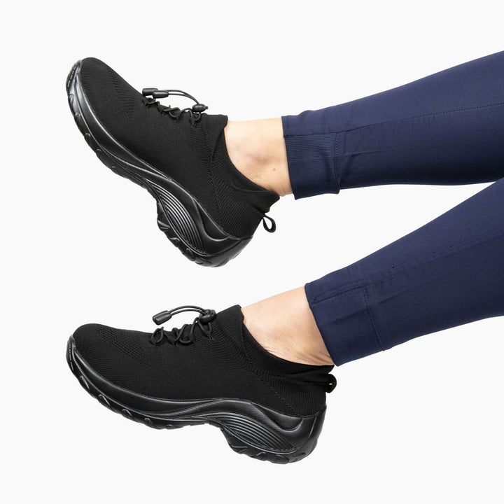 Ladies Sneakers - FlexiComfort-Black Purple-2.5-The Livary