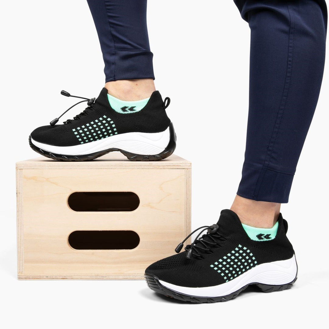 Ladies Sneakers - FlexiComfort-Black Purple-2.5-The Livary