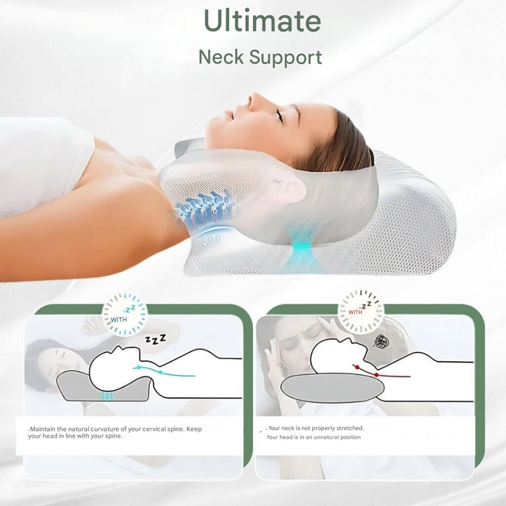 Orthopaedic Pillow - DreamAlign-White Black-State of Style