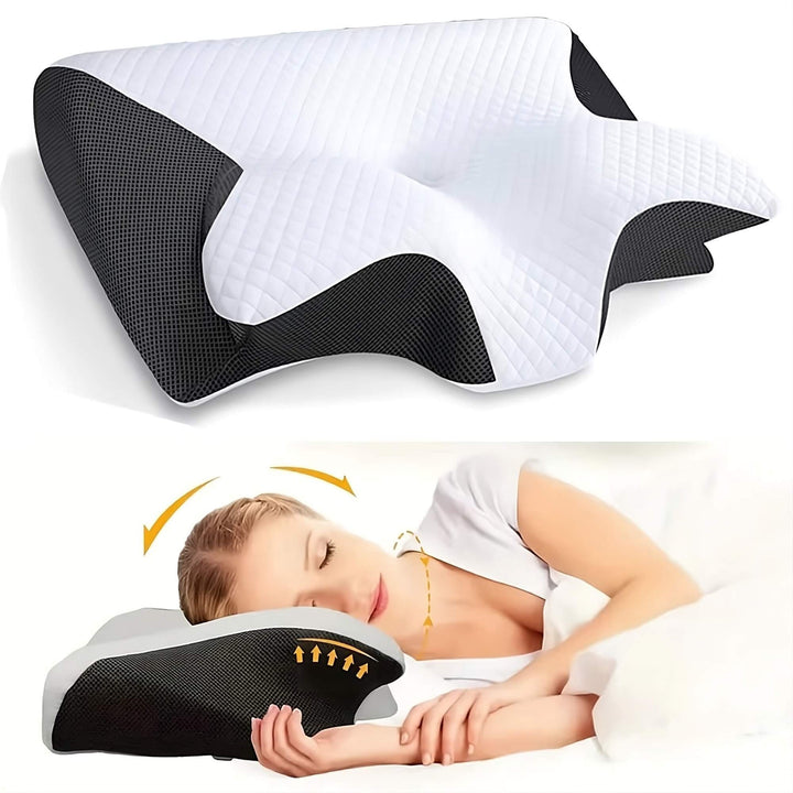 Orthopaedic Pillow - DreamAlign-White Black-State of Style