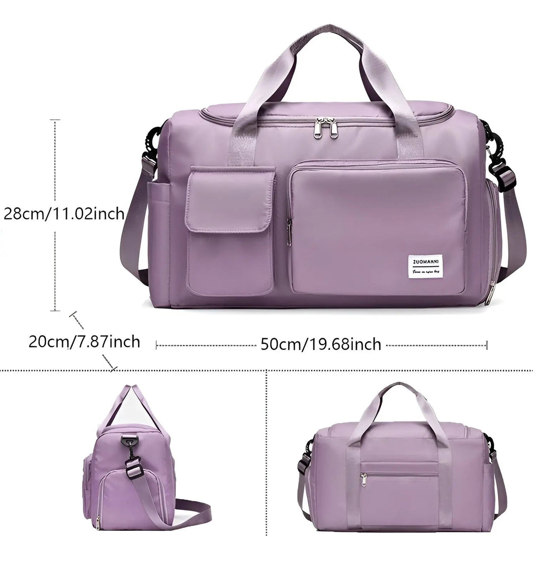Large Waterproof Weekend Bag - VoyagePro-Green Pink-The Livary