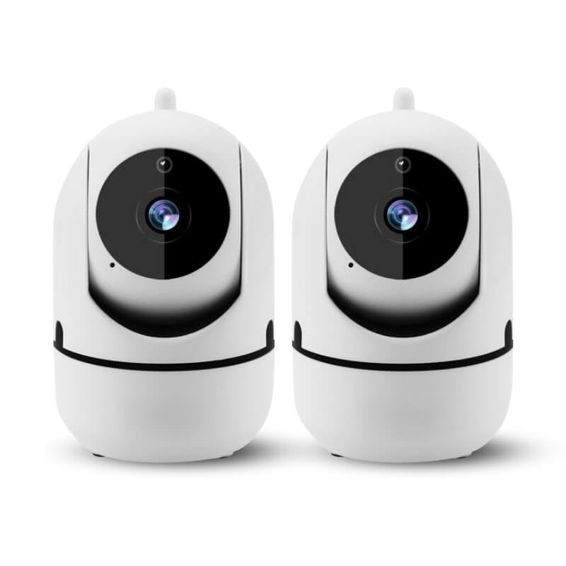 Rotating WiFi Indoor Camera – HomeView Mini-White-2 Pack-The Livary