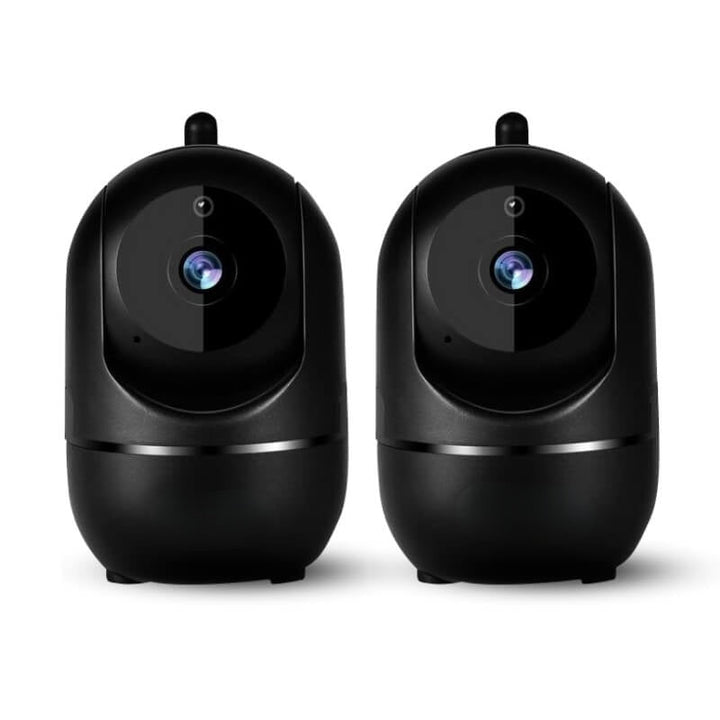 Rotating WiFi Indoor Camera – HomeView Mini-Black-2 Pack-The Livary