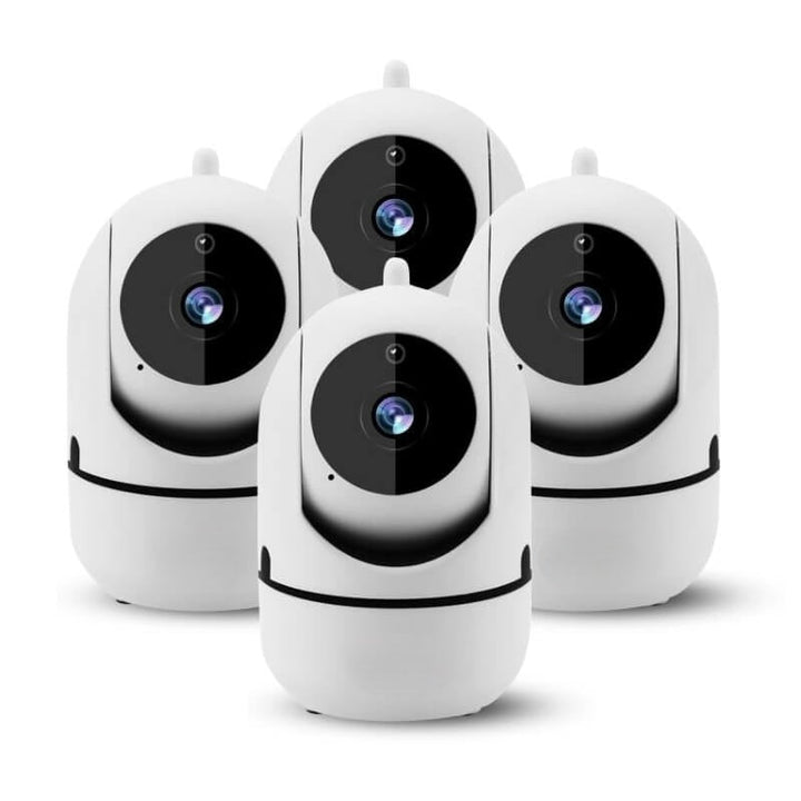 Rotating WiFi Indoor Camera – HomeView Mini-White-4 Pack-The Livary