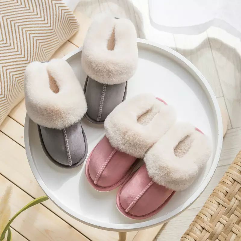 Luxury Faux Suede Women's Slippers - Celine-Beige-3.5-4 (2-2.5)-The Livary