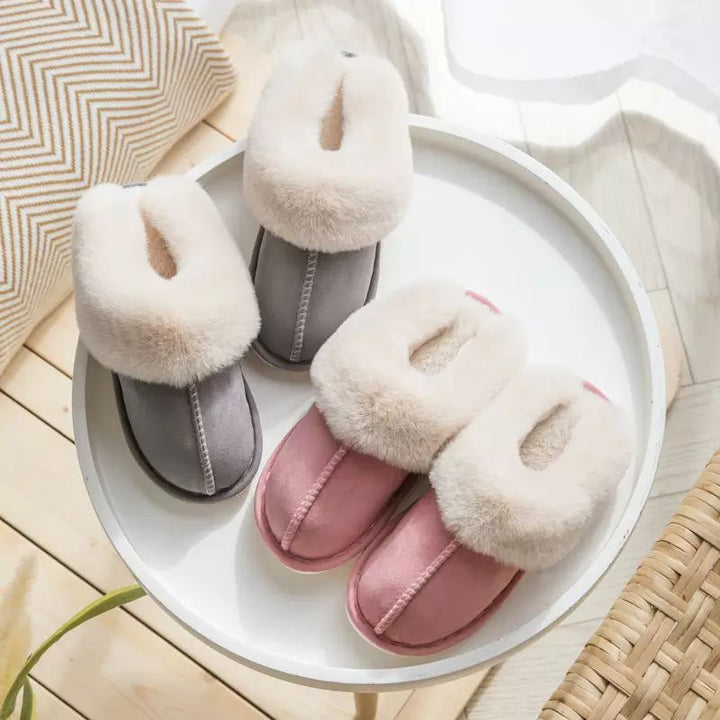 Luxury Faux Suede Women's Slippers - Celine-Beige-3.5-4 (2-2.5)-The Livary