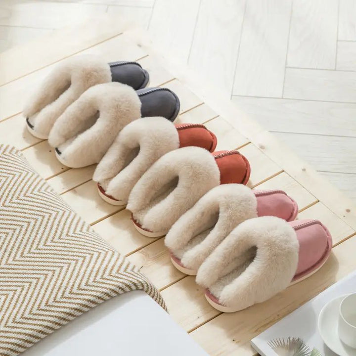 Luxury Faux Suede Women's Slippers - Celine-Beige-3.5-4 (2-2.5)-The Livary