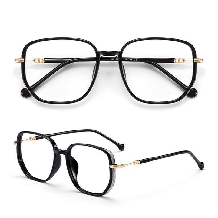 Multifocal Anti-Blue Light Reading Glasses - Livia-Gold-1-The Livary