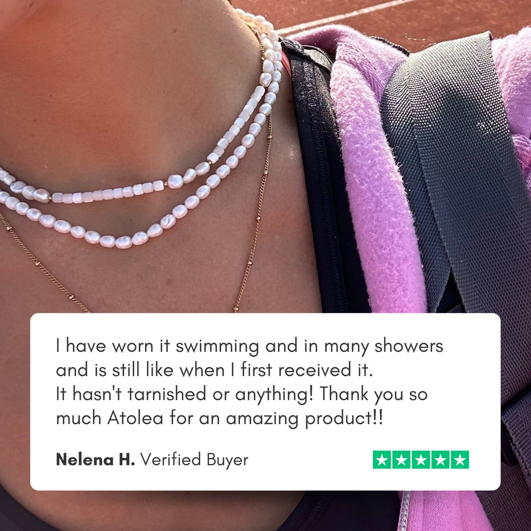 Freshwater Pearl Choker - Amélie-Gold-The Livary