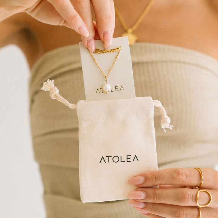 Baroque Pearl Pendant Necklace - Anisa-Gold-The Livary