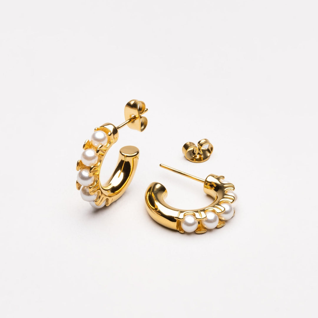 Mini Pearl Earrings - Liora-The Livary