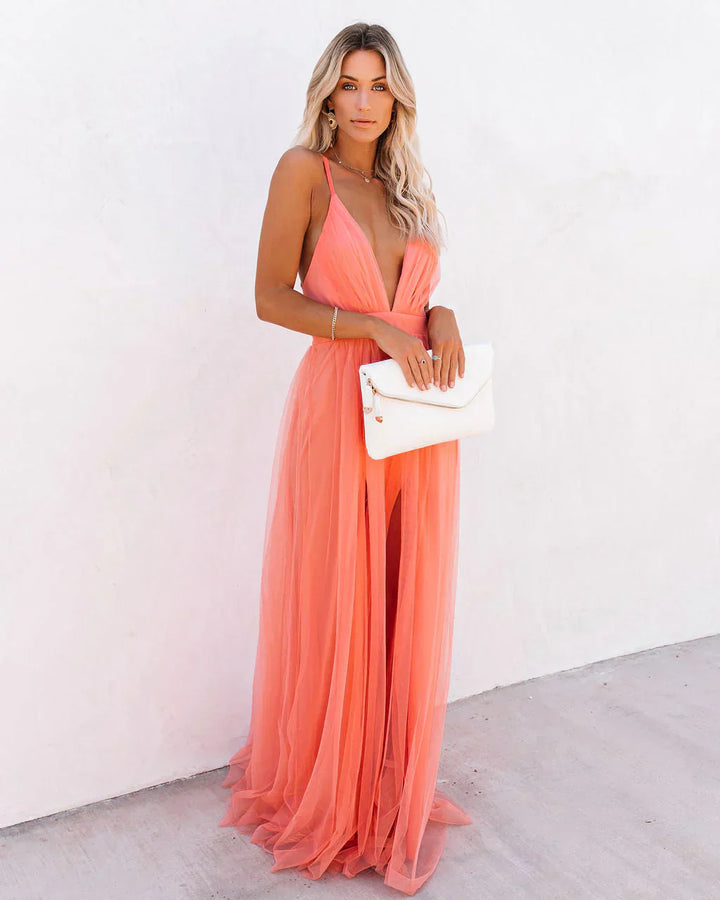 Flowy Maxi Dress - Lily-S-The Livary