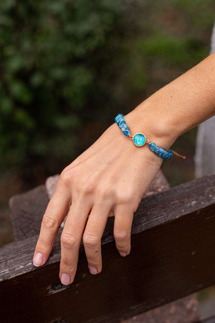 Hypnotic Blue Opal Bracelet - Liora-The Livary