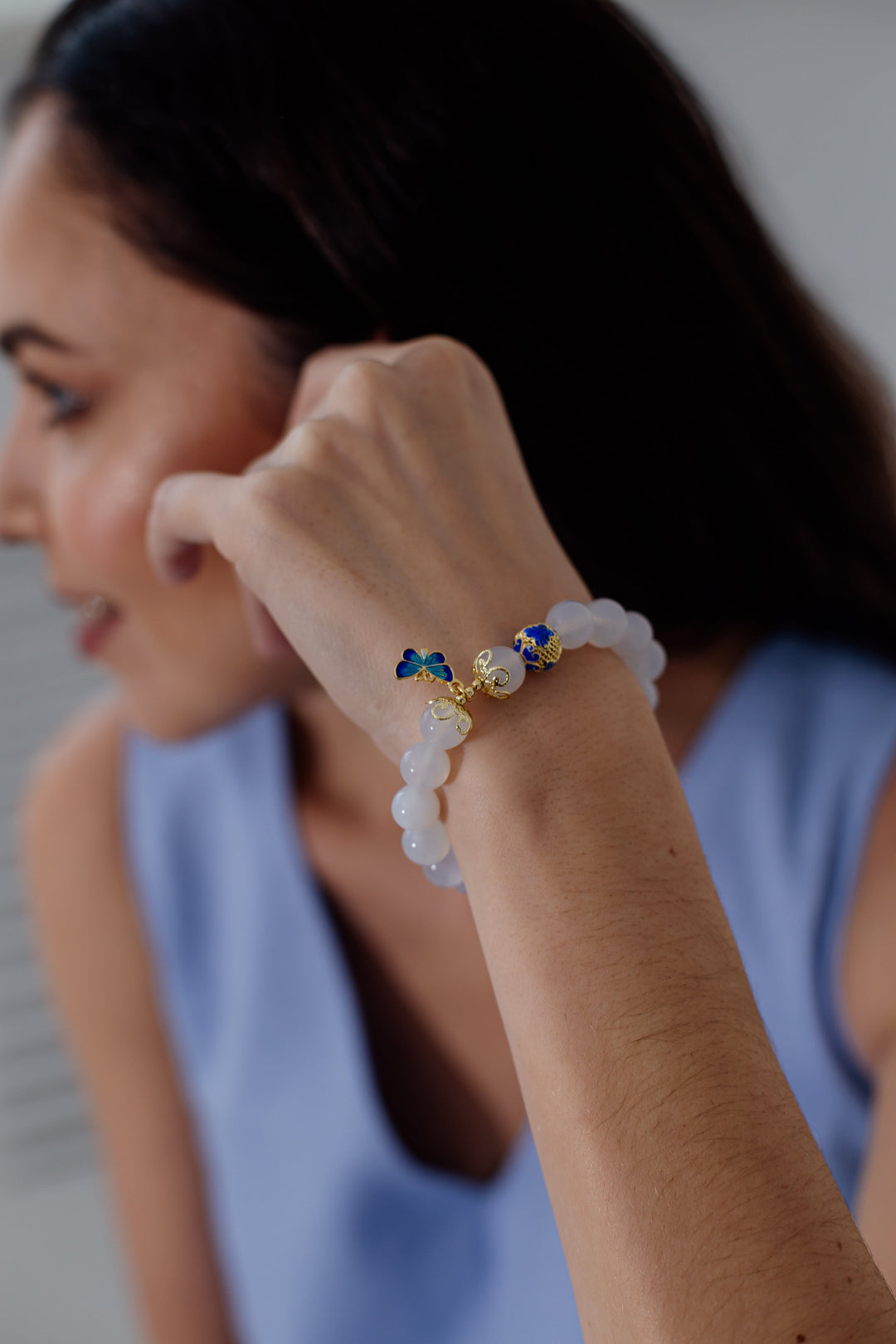 Butterfly White Agate Bracelet – Evelina-The Livary