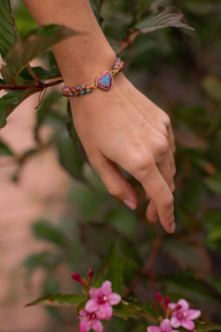 Love Band Jasper Bracelet - Amélie-Red-The Livary