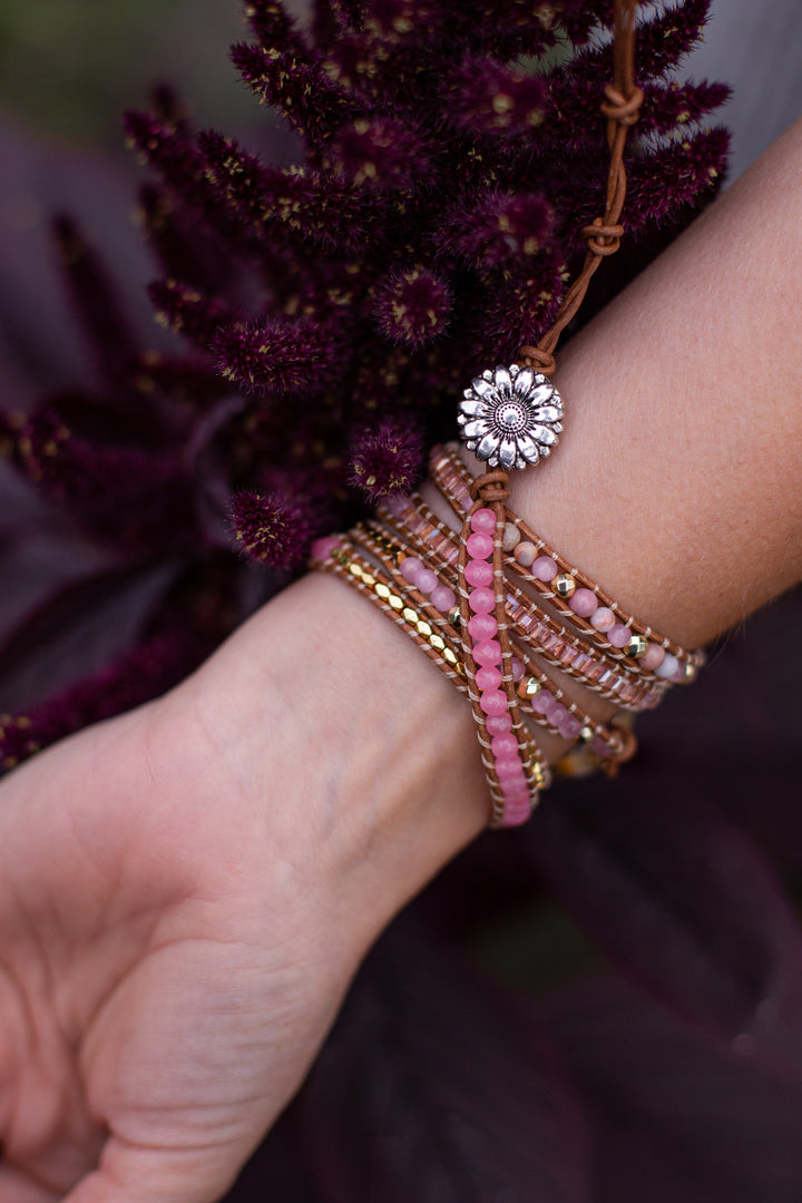 Golden Rose Quartz Bracelet - Amoria-The Livary