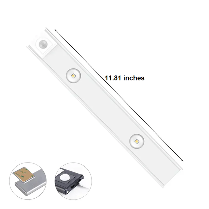 Luxury Wireless LED Cabinet Light - LumiLux-11.81 inches-Black-The Livary