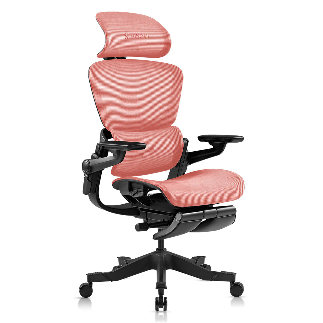 Ergonomic Office Chair with 16 Adjustable Features - ErgoFlex-Coral Red-S (height 61.0–66.9in)-The Livary