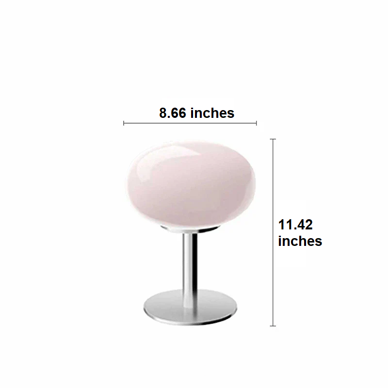 DESIGNER GLASS TABLE LAMP - AMBIENT LED LAMP FOR BEDROOM AND STUDY-Yellow-The Livary