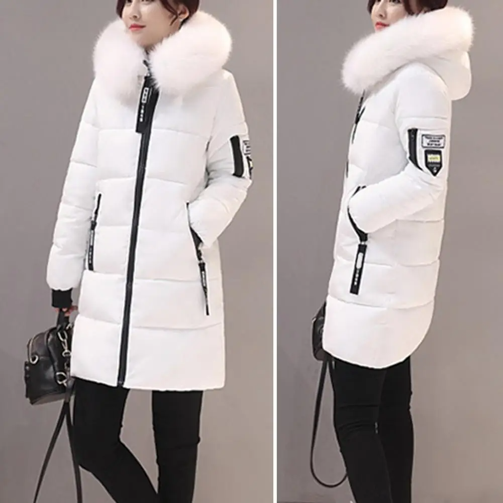 Comfortable Windproof Ladies Winter Jacket - Elinora-White-M-The Livary