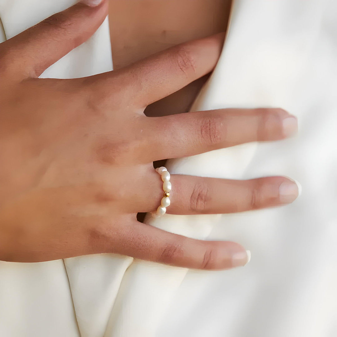 Ring with Mother of Pearl - Celeste-The Livary