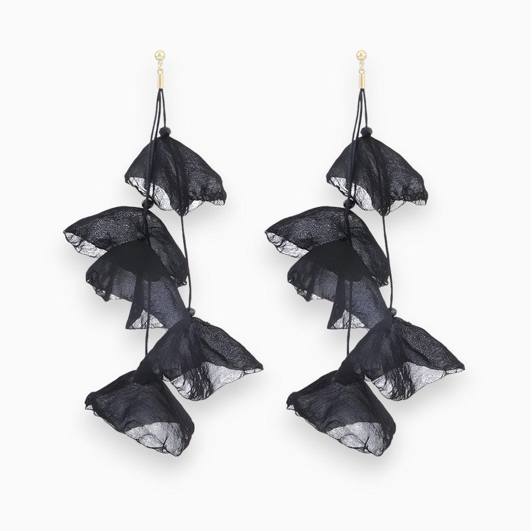 Tulip Treasure Earrings - Florina-Black-The Livary