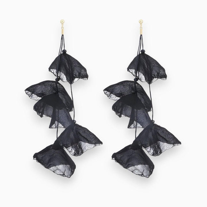 Tulip Treasure Earrings - Florina-Black-The Livary